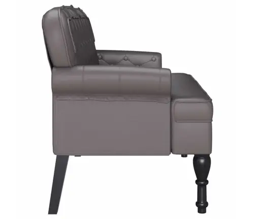 Čestafīlda Sola Pelēka 119.5 X 64.5 X 75 Cm Mākslīgā Āda Vidaxl