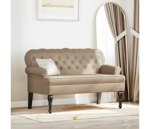 Čestafīlda Sola Kapučīno 119.5 X 64.5 X 75 Cm Mākslīgā Āda Vidaxl