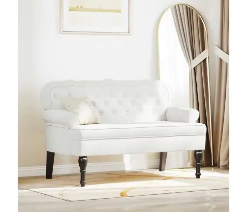 Čestafīlda Sola Balts 119.5 X 64.5 X 75 Cm Mākslīgā Āda Vidaxl