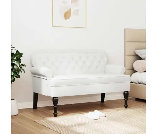 Čestafīlda Sola Balts 119.5 X 64.5 X 75 Cm Mākslīgā Āda Vidaxl