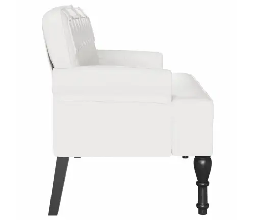 Čestafīlda Sola Balts 119.5 X 64.5 X 75 Cm Mākslīgā Āda Vidaxl