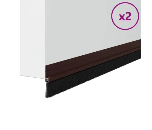 Pašlīpojošas Durvju Birstes 2 Pcs Brūna 100 Cm Vidaxl