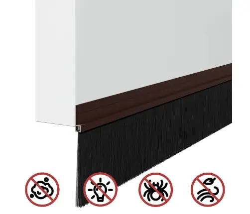 Pašlīpojošas Durvju Birstes 6 Pcs Brūna 100 Cm Vidaxl