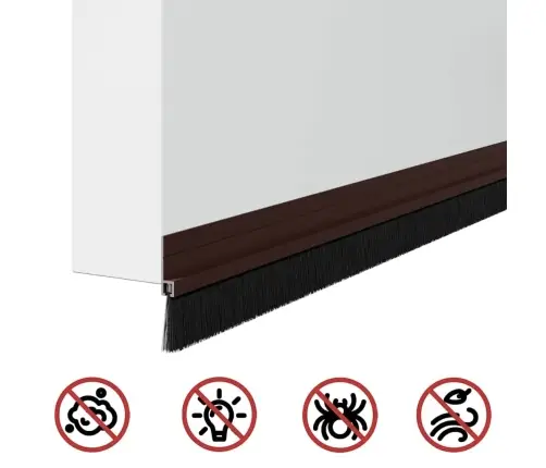 Pašlīpojošas Durvju Birstes 12 Pcs Brūna 100 Cm Vidaxl