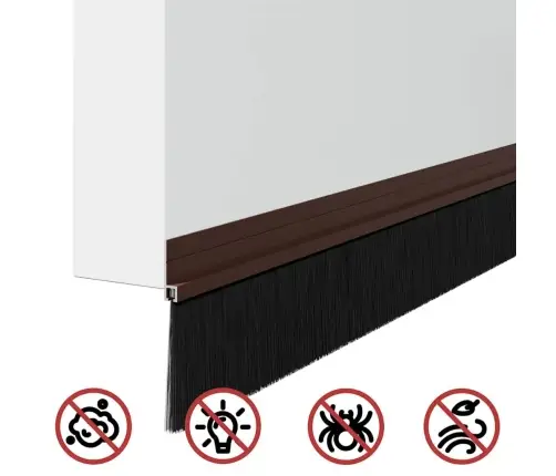 Pašlīpojošas Durvju Birstes 12 Pcs Brūna 100 Cm Vidaxl