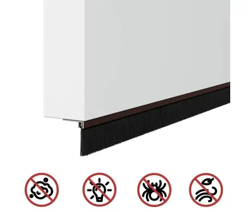 Pašlīpojošas Durvju Birstes 2 Pcs Brūna 100 Cm Vidaxl