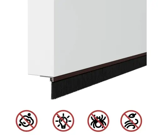 Pašlīpojošas Durvju Birstes 6 Pcs Brūna 100 Cm Vidaxl