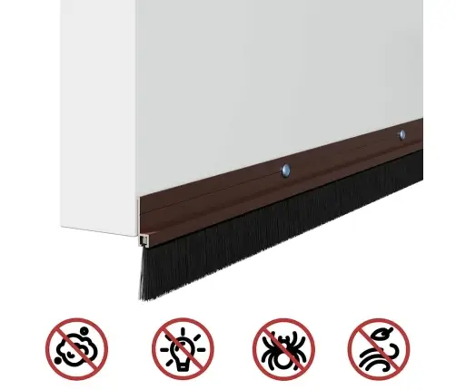 Skrūvējami Durvju Birstes Blīvējumi 2 Pcs Brūna 100 Cm Vidaxl