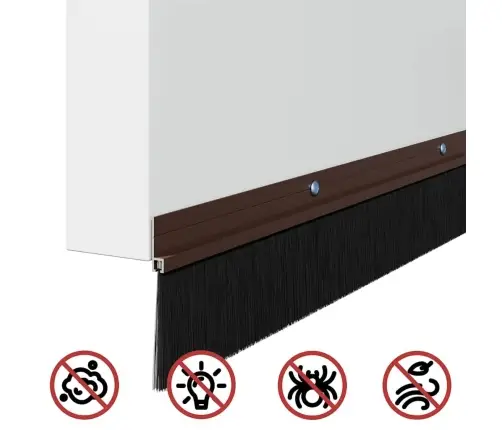 Skrūvējami Durvju Birstes Blīvējumi 2 Pcs Brūna 100 Cm Vidaxl