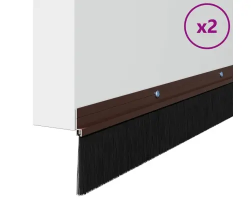 Skrūvējami Durvju Birstes Blīvējumi 2 Pcs Brūna 100 Cm Vidaxl