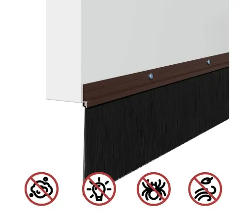 Sukabinamų Durų Šepetėlių Sandarikliai 2 Pcs Ruda 100 Cm