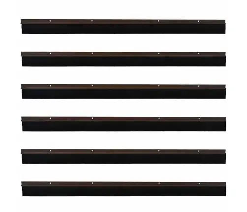 Skrūvējami Durvju Birstes Blīvējumi 6 Pcs Brūna 100 Cm Vidaxl