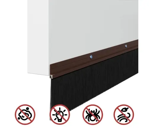 Skrūvējami Durvju Birstes Blīvējumi 6 Pcs Brūna 100 Cm Vidaxl