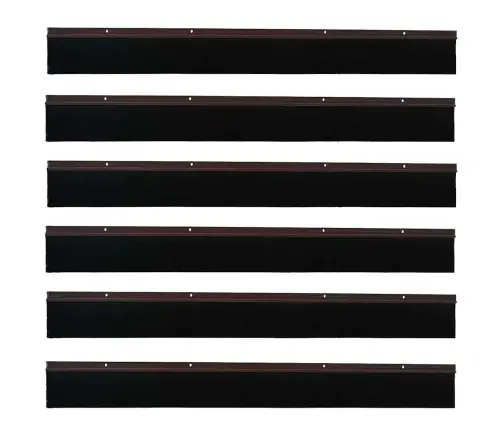 Skrūvējami Durvju Birstes Blīvējumi 6 Pcs Brūna 100 Cm Vidaxl