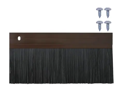 Skrūvējami Durvju Birstes Blīvējumi 12 Pcs Brūna 100 Cm Vidaxl