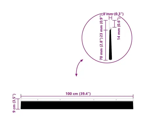 Kruvitavad Ukselöökide Tihendid 12 Pcs Pruun 100 Cm
