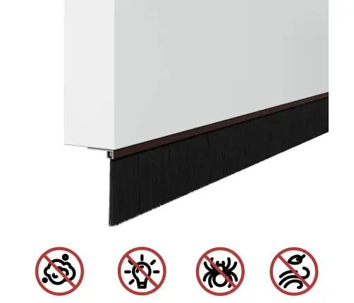 Skrūvējami Durvju Birstes Blīvējumi 2 Pcs Brūna 100 Cm Vidaxl