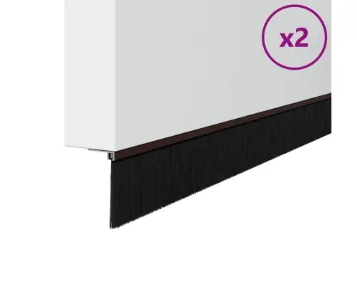 Skrūvējami Durvju Birstes Blīvējumi 2 Pcs Brūna 100 Cm Vidaxl
