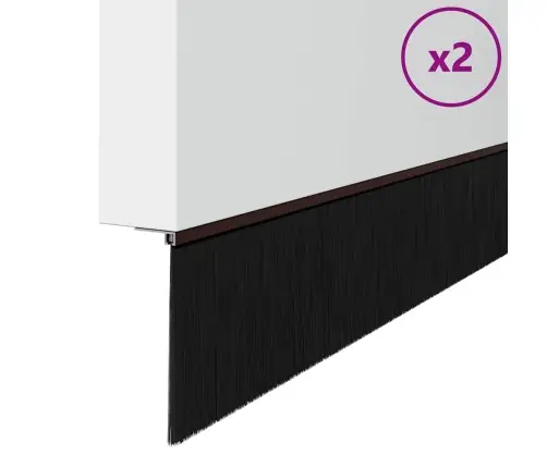 Skrūvējami Durvju Birstes Blīvējumi 2 Pcs Brūna 100 Cm Vidaxl