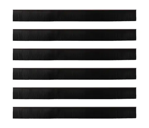 Sukabinamų Durų Šepetėlių Sandarikliai 6 Pcs Ruda 100 Cm