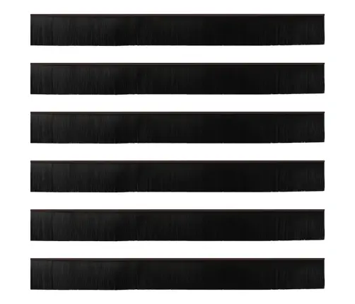 Skrūvējami Durvju Birstes Blīvējumi 6 Pcs Brūna 100 Cm Vidaxl