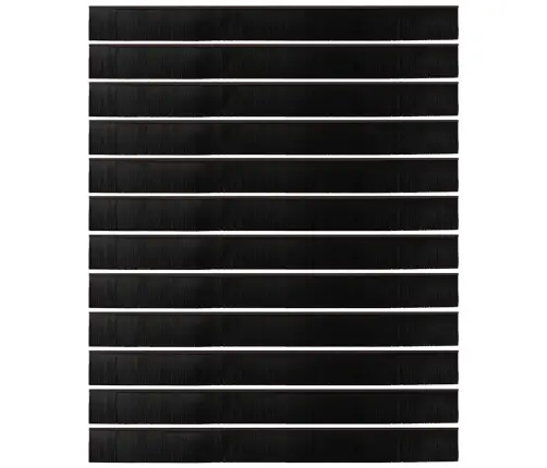 Skrūvējami Durvju Birstes Blīvējumi 12 Pcs Brūna 100 Cm Vidaxl