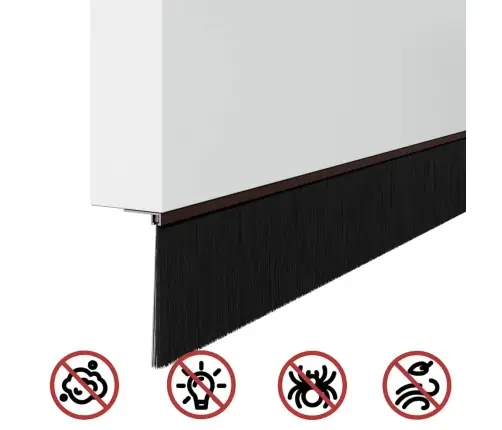 Skrūvējami Durvju Birstes Blīvējumi 12 Pcs Brūna 100 Cm Vidaxl