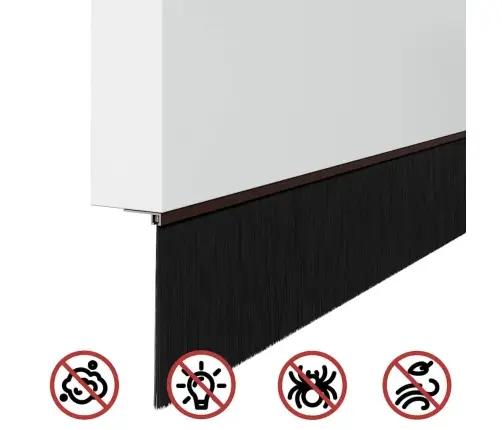 Sukabinamų Durų Šepetėlių Sandarikliai 12 Pcs Ruda 100 Cm