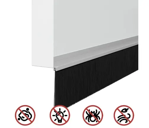 Pašlīpojošas Durvju Birstes 2 Pcs Sudraba 100 Cm Vidaxl