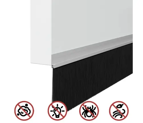 Pašlīpojošas Durvju Birstes 2 Pcs Sudraba 100 Cm Vidaxl