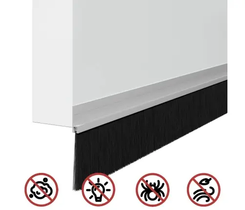 Pašlīpojošas Durvju Birstes 6 Pcs Sudraba 100 Cm Vidaxl