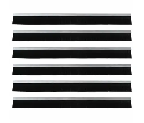 Pašlīpojošas Durvju Birstes 6 Pcs Sudraba 100 Cm Vidaxl