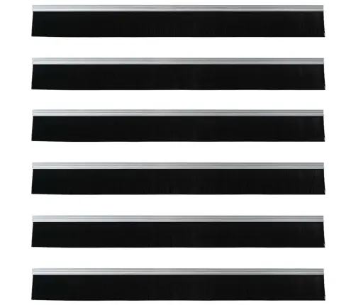 Pašlīpojošas Durvju Birstes 6 Pcs Sudraba 100 Cm Vidaxl