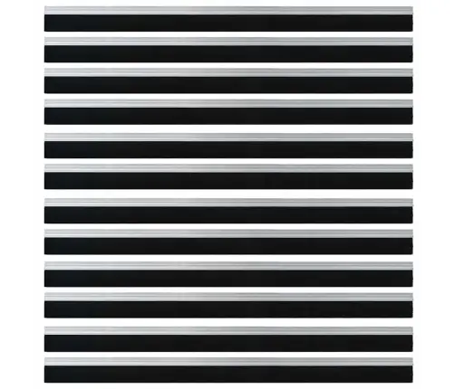 Isekleebivad Uksed Brush Seibid 12 Pcs Hõbedane 100 Cm