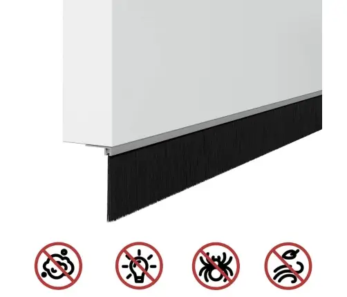 Pašlīpojošas Durvju Birstes 2 Pcs Sudraba 100 Cm Vidaxl