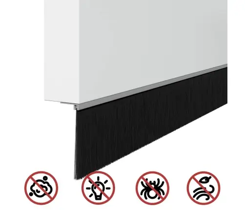 Pašlīpojošas Durvju Birstes 2 Pcs Sudraba 100 Cm Vidaxl