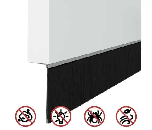 Pašlīpojošas Durvju Birstes 2 Pcs Sudraba 100 Cm Vidaxl