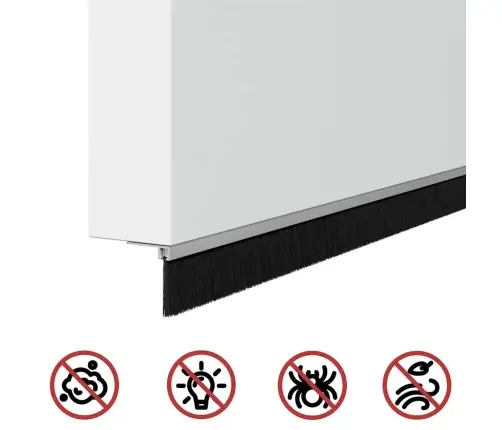 Pašlīpojošas Durvju Birstes 6 Pcs Sudraba 100 Cm Vidaxl