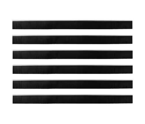 Pašlīpojošas Durvju Birstes 6 Pcs Sudraba 100 Cm Vidaxl