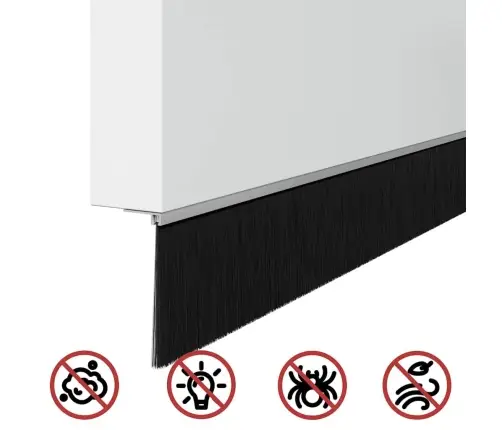 Pašlīpojošas Durvju Birstes 6 Pcs Sudraba 100 Cm Vidaxl