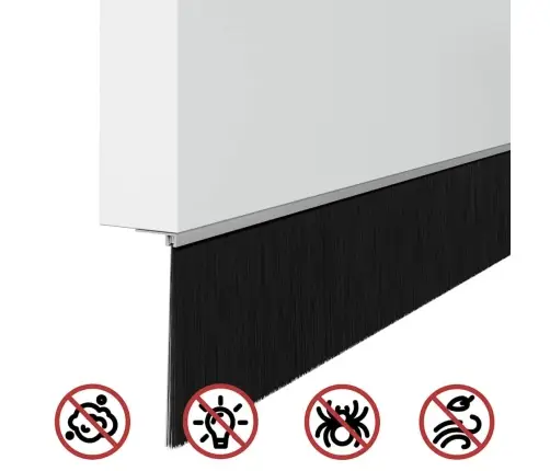 Pašlīpojošas Durvju Birstes 6 Pcs Sudraba 100 Cm Vidaxl