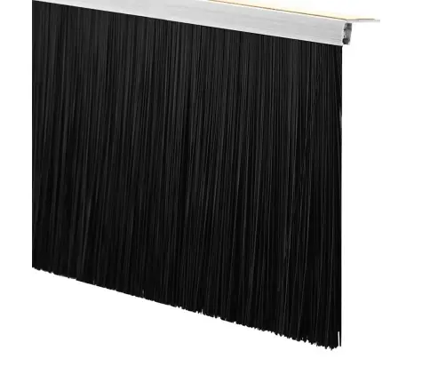 Pašlīpojošas Durvju Birstes 12 Pcs Sudraba 100 Cm Vidaxl