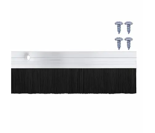 Sukabinamų Durų Šepetėlių Sandarikliai 6 Pcs Sidabro 100 Cm