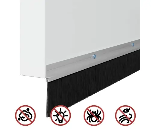 Skrūvējami Durvju Birstes Blīvējumi 6 Pcs Sudraba 100 Cm Vidaxl