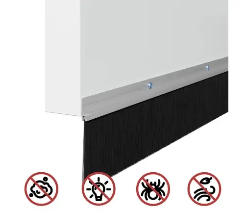 Skrūvējami Durvju Birstes Blīvējumi 6 Pcs Sudraba 100 Cm Vidaxl