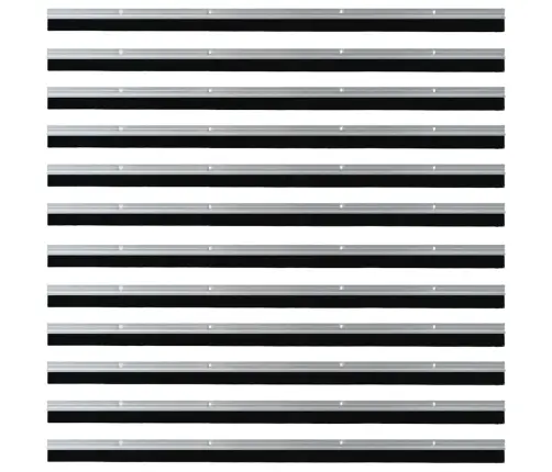 Sukabinamų Durų Šepetėlių Sandarikliai 12 Pcs Sidabro 100 Cm