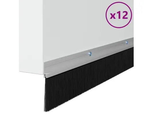 Kruvitavad Ukselöökide Tihendid 12 Pcs Hõbedane 100 Cm