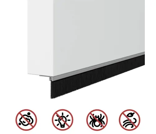 Skrūvējami Durvju Birstes Blīvējumi 6 Pcs Sudraba 100 Cm Vidaxl