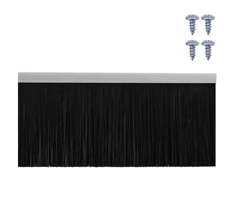 Sukabinamų Durų Šepetėlių Sandarikliai 6 Pcs Sidabro 100 Cm