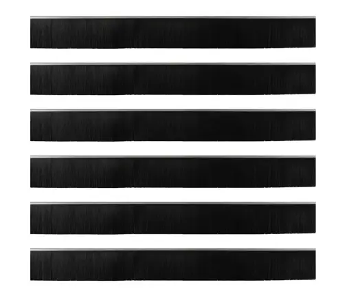 Skrūvējami Durvju Birstes Blīvējumi 6 Pcs Sudraba 100 Cm Vidaxl